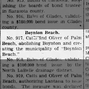 1927-05-07 changing name of Boynton to Boynton Beach